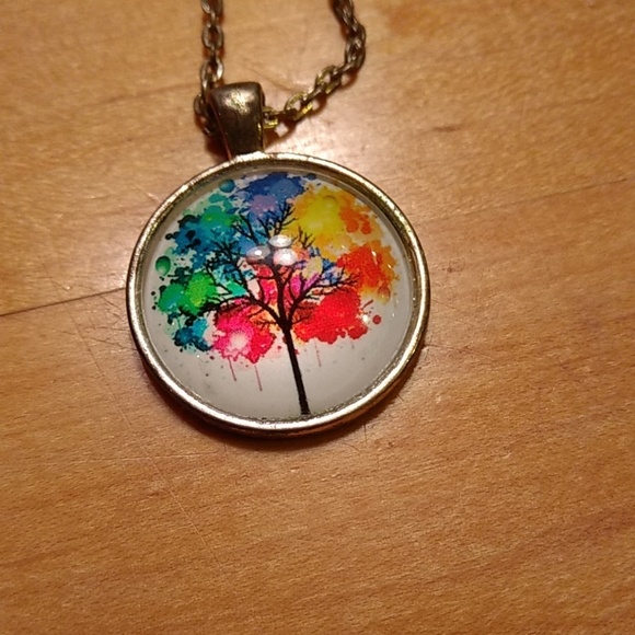 Tree of life glass pendant - Picture 2 of 3